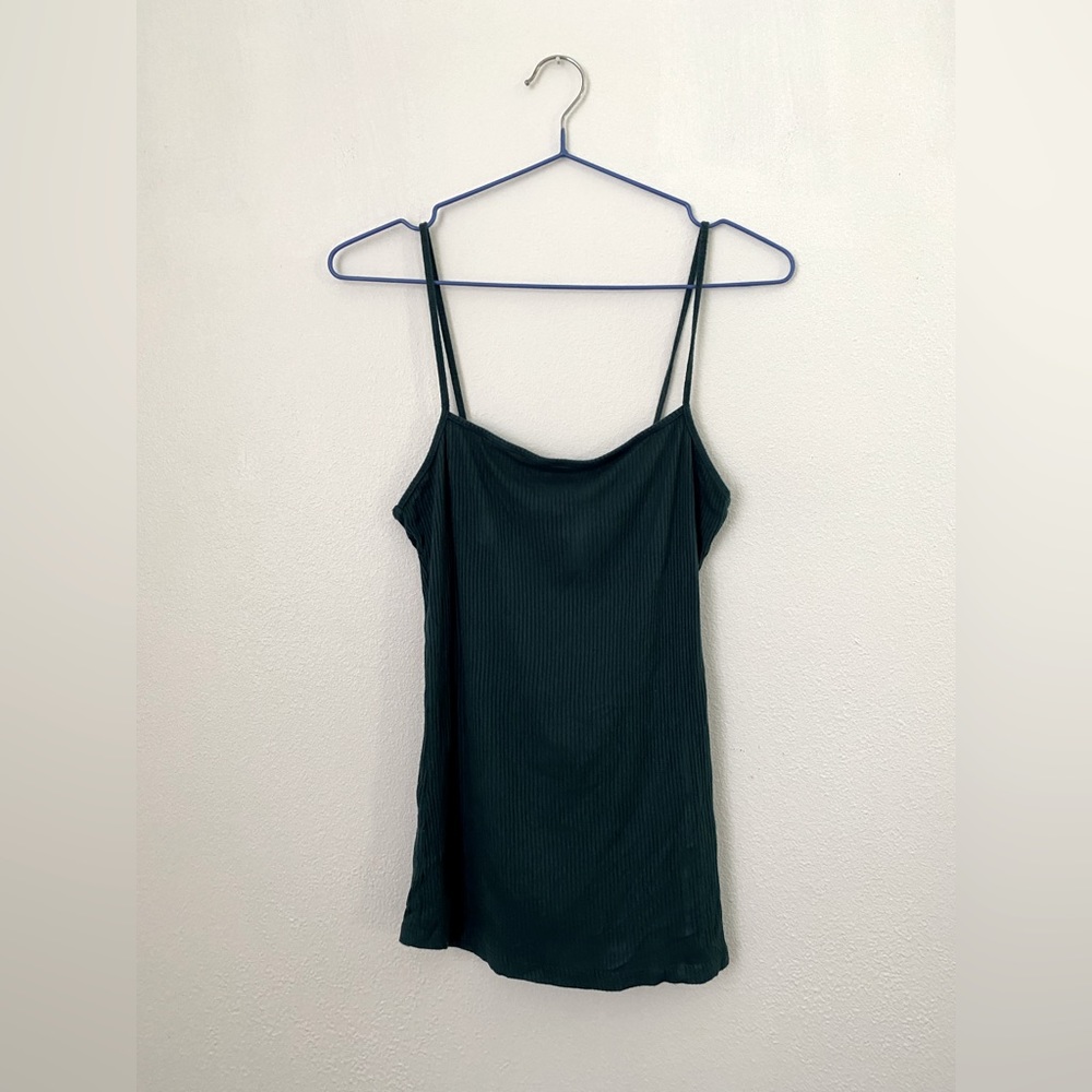 Forever 21 Teal Ribbed Tank Size M